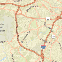 1600-1722 North Carolina 27, Charlotte, NC Street Map