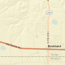 Interstate 40 Frontage Road Bushland TX Street Map