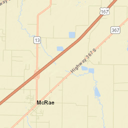 McRae Arkansas Street Map