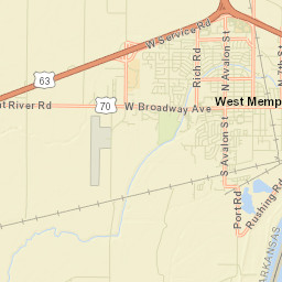 Wyanoke Arkansas Street Map