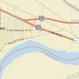 1900-2198 East Service Road, West Memphis Street Map