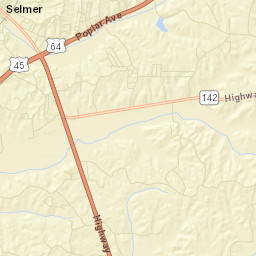 Selmer Tennessee Street Map