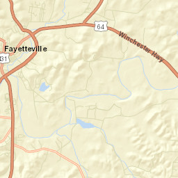 Douglas Tennessee Street Map