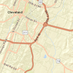 Cleveland, TN 37323, USA Street Map
