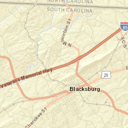 Blacksburg Street Map
