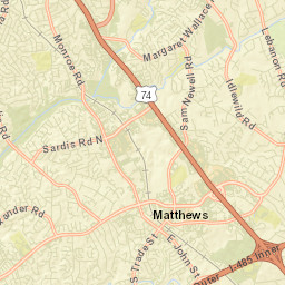 Matthews Street Map