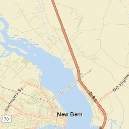 New Bern Street Map
