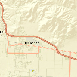 Tehachapi California Street Map