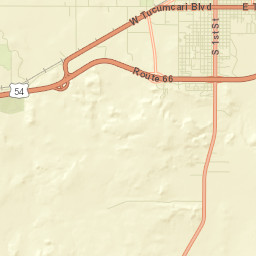 1206 East Route 66 Boulevard Tucumcari NM Street Map