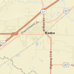Beebe Arkansas Street Map