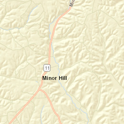 Minor Hill Tennessee Street Map
