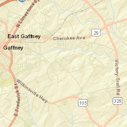 Gaffney Street Map