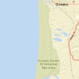 Oceano California Street Map