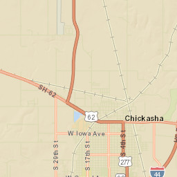 Chickasha Street Map