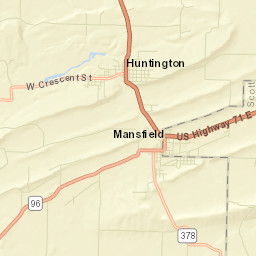 Mansfield Arkansas Street Map