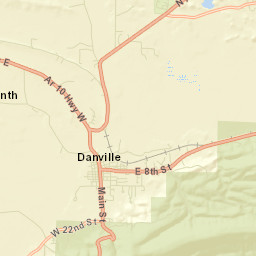 Danville Arkansas Street Map