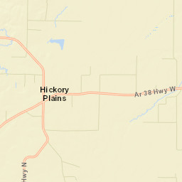 Hickory Plains Arkansas Street Map