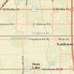 Whitehaven Tennessee Street Map