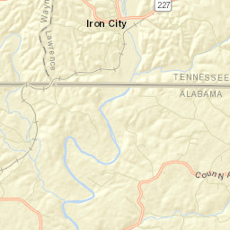 Iron City Tennessee Street Map