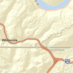 Whiteside Tennessee Street Map