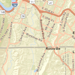 Saint Elmo Tennessee Street Map
