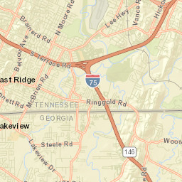 South Brainerd Tennessee Street Map