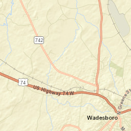 Wadesboro, NC, USA Street Map