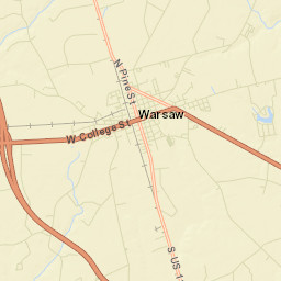 Warsaw Street Map