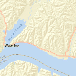 Waterloo Alabama Street Map