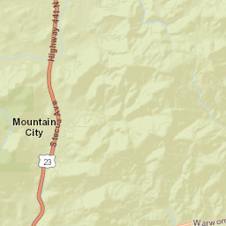 Mountain City Street Map