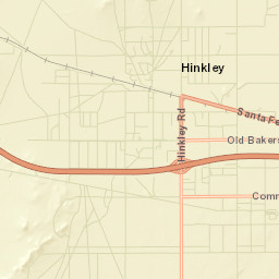 Hinkley California Street Map