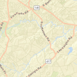 Five Forks Street Map