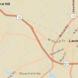 Laurinburg Street Map