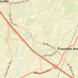 Fountain Inn Street Map