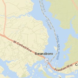 Swansboro Street Map