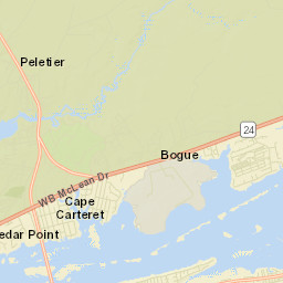 Cape Carteret Street Map