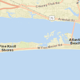 Pine Knoll Shores Street Map