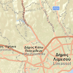 Páno Polemídia Street Map