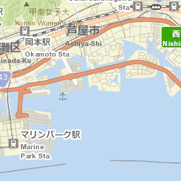 Nishinomiya-hama Street Map