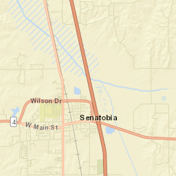 Senatobia Street Map