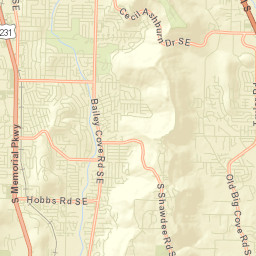 Redstone Park Alabama Street Map