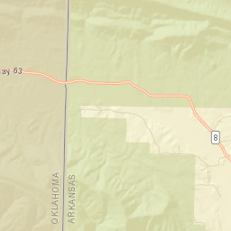 Mountain Fork Arkansas Street Map