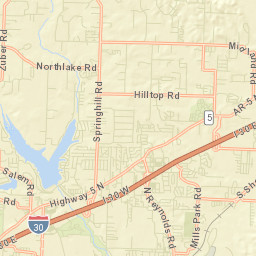 Raintree Acres Arkansas Street Map