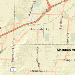 Terrytown Arkansas Street Map
