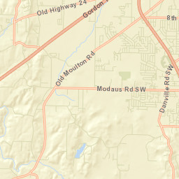Sherwood Estates Alabama Street Map