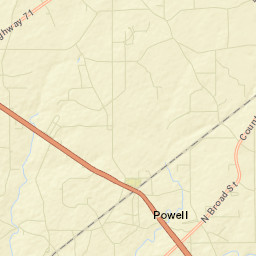 Powells Crossroads Alabama Street Map