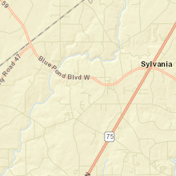 Sylvania Alabama Street Map