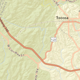 Toccoa Street Map