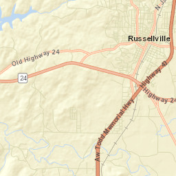 Russellville Alabama Street Map
