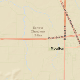Moulton Alabama Street Map